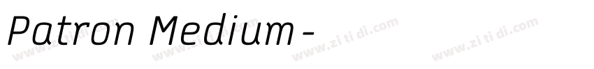 Patron Medium字体转换